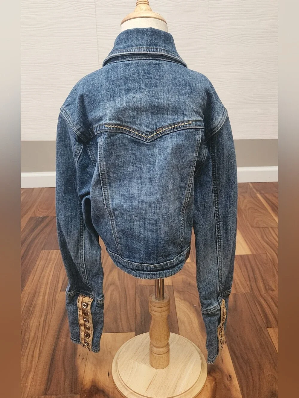 Vintage H&G Girls Western Embellished Denim Jacket Size S